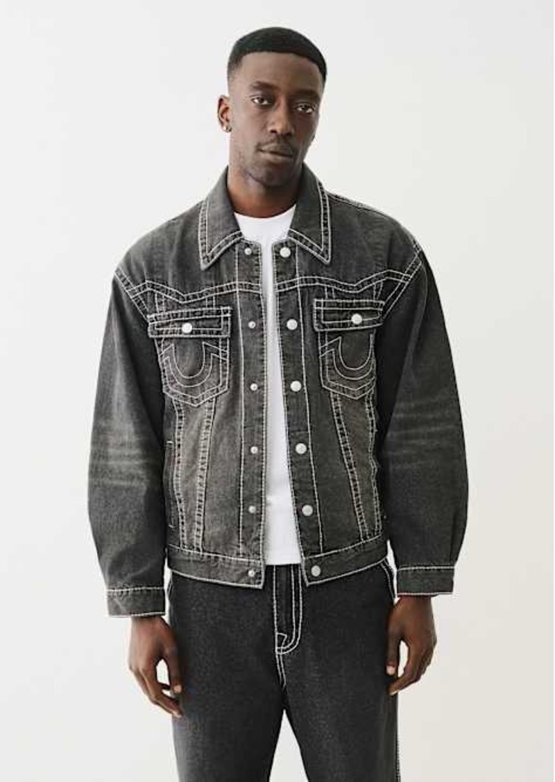 True Religion Men's Denim Big T Jacket