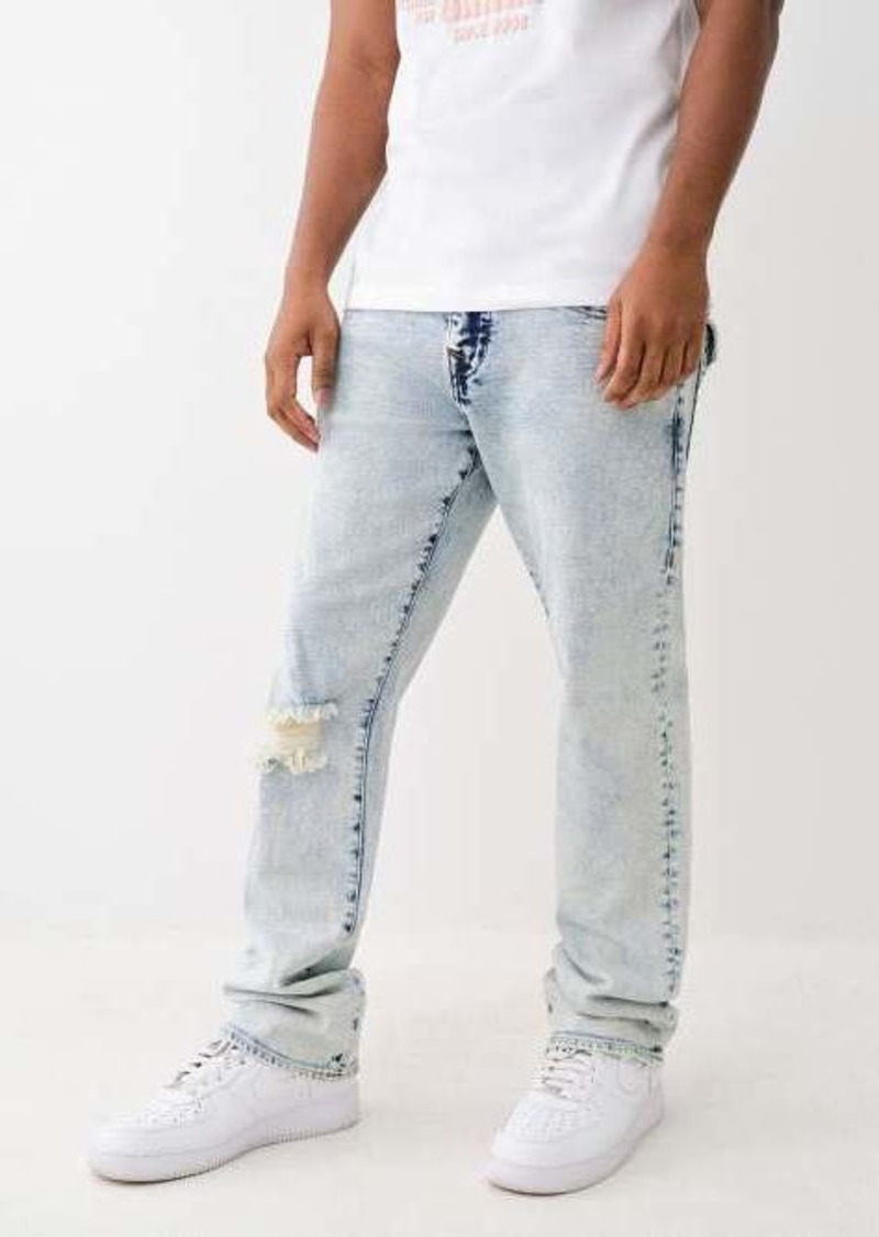 True Religion Men's Distressed Ricky Straight Jean