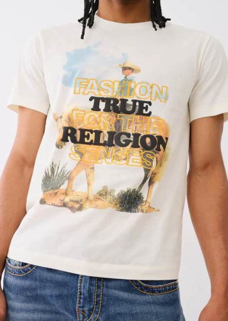 True Religion Men's Embroidered Cowboy T-Shirt