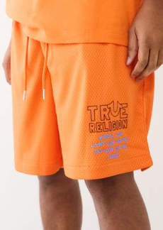 True Religion Men's Embroidered Jersey Mesh Sweat Short