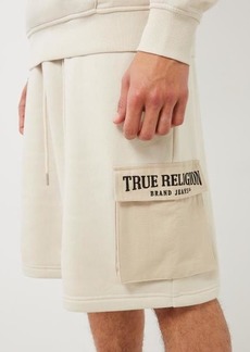 True Religion Men's Embroidered Logo Cargo Sweat Short