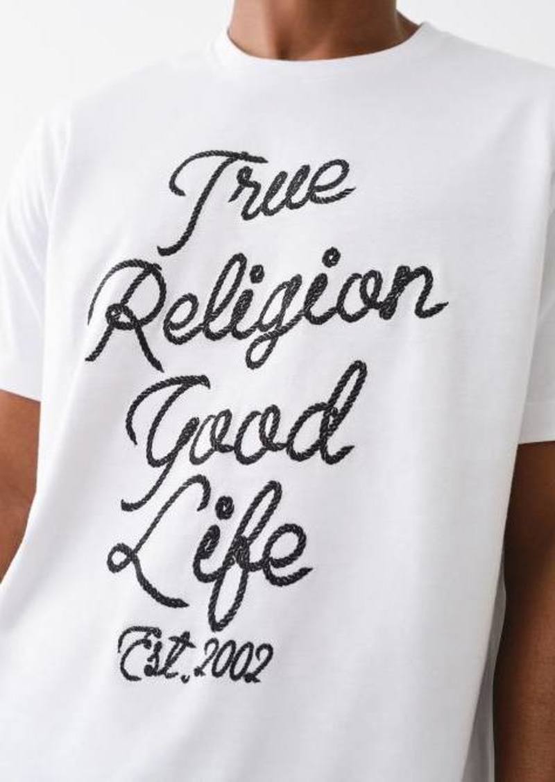 True Religion Men's Embroidered Rope Logo T-Shirt