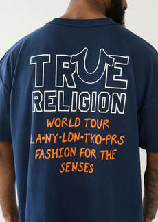 True Religion Men's Embroidered TR Logo Tee