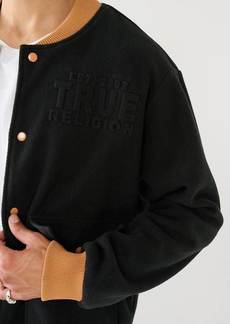 True Religion Men's Fleece Bomber Jacket