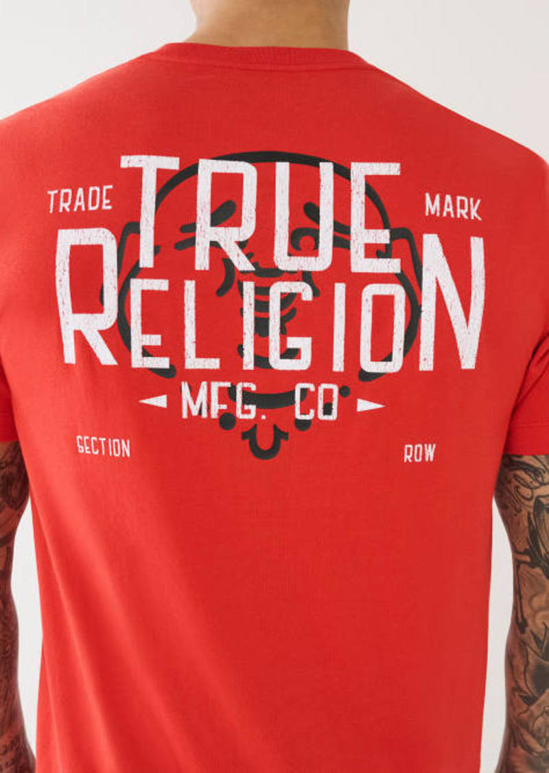 True Religion Men's Flocked Logo Tee