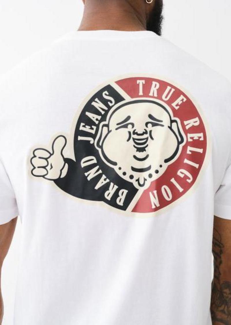 True Religion Men's Flocked Thumbs Up T-Shirt