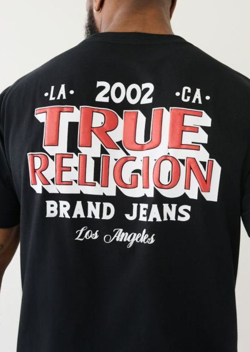 Men's Flocked True Religion Puff Print T-Shirt