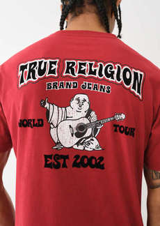 True Religion Men's Flocked Vintage Logo Tee