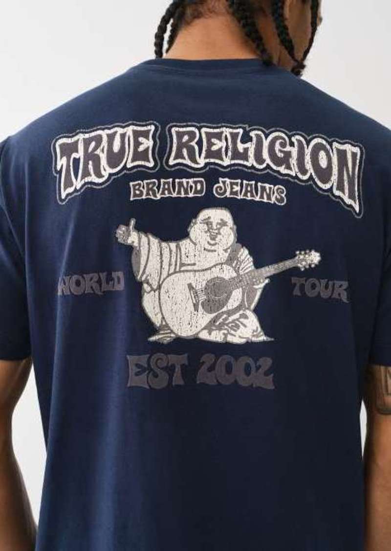 True Religion Men's Flocked Vintage Logo T-Shirt