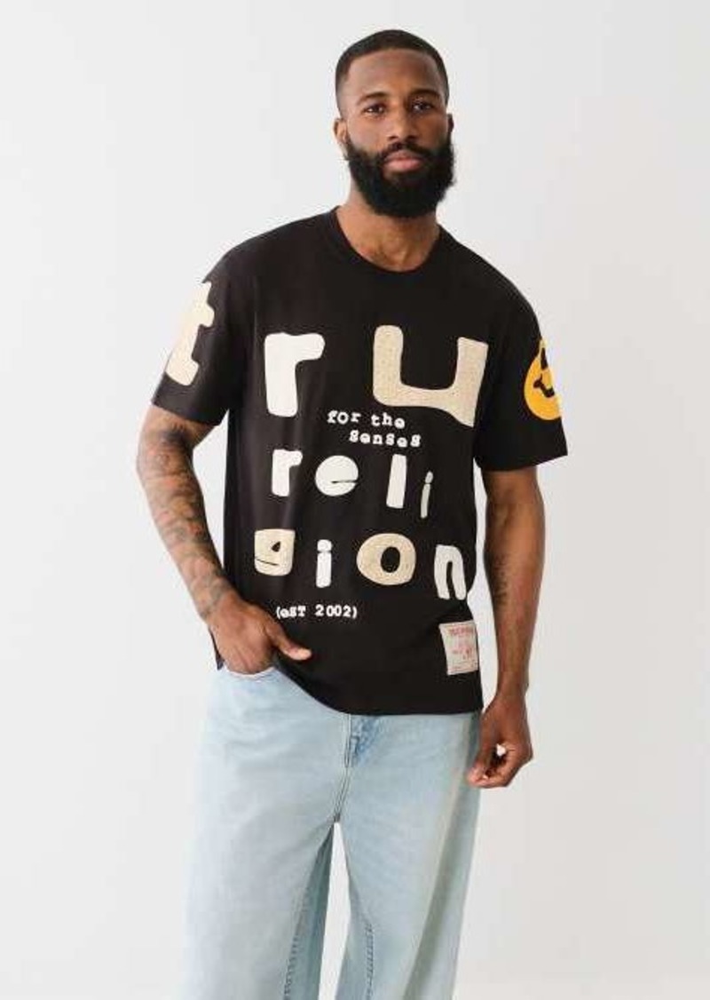 True Religion Men's For The Senses Puff Print T-Shirt