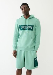 True Religion Men's Frayed Arch Logo Hoodie