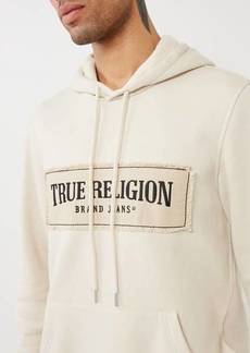 True Religion Men's Frayed Arch Logo Hoodie