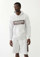 True Religion Men's Frayed Arch Logo Hoodie