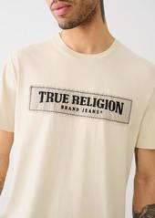 True Religion Men's Frayed Logo Applique T-Shirt