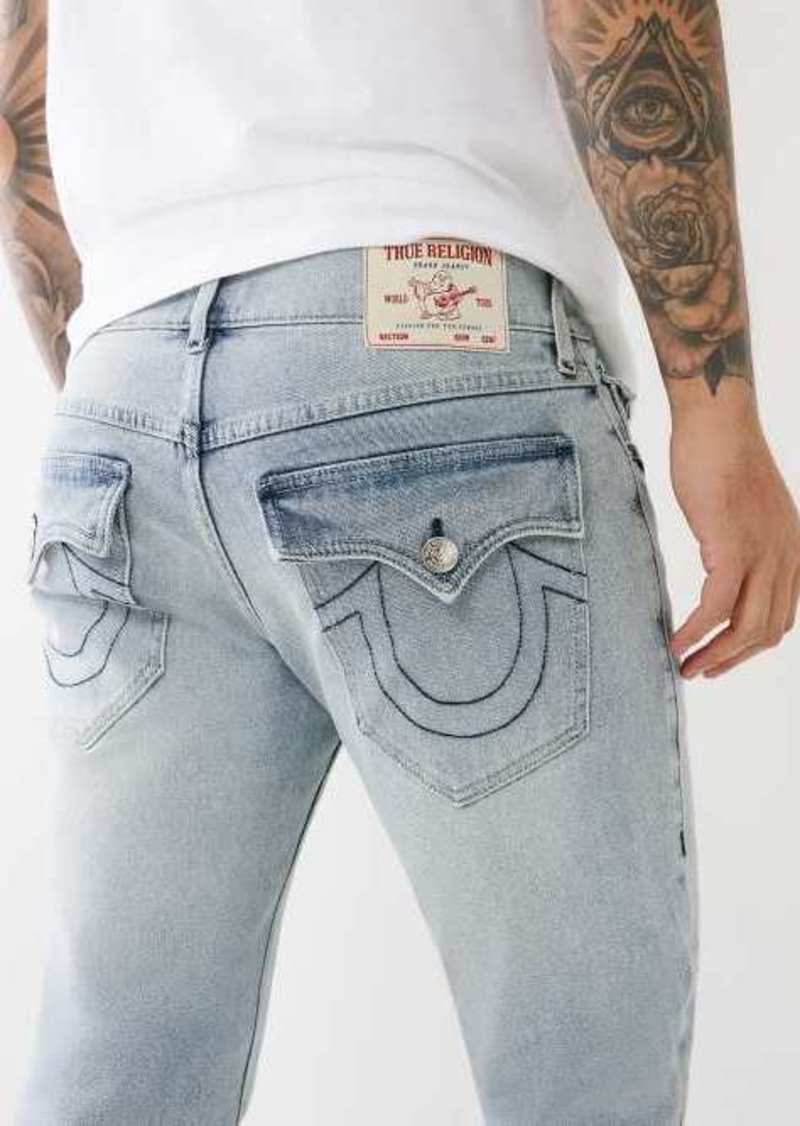 True Religion Men's Geno Single Needle Flap Slim Jean