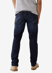 True Religion Men's Geno Slim Fit 3D Whickering Stretch Jeans - Dark Wash Muddy Waters