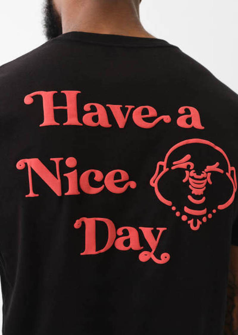 True Religion Men's Have A Nice Day Puff Print T-Shirt