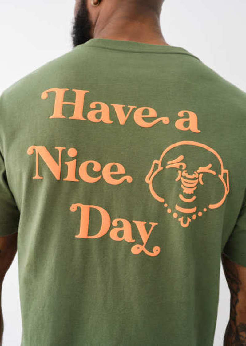 True Religion Men's Have A Nice Day Puff Print T-Shirt