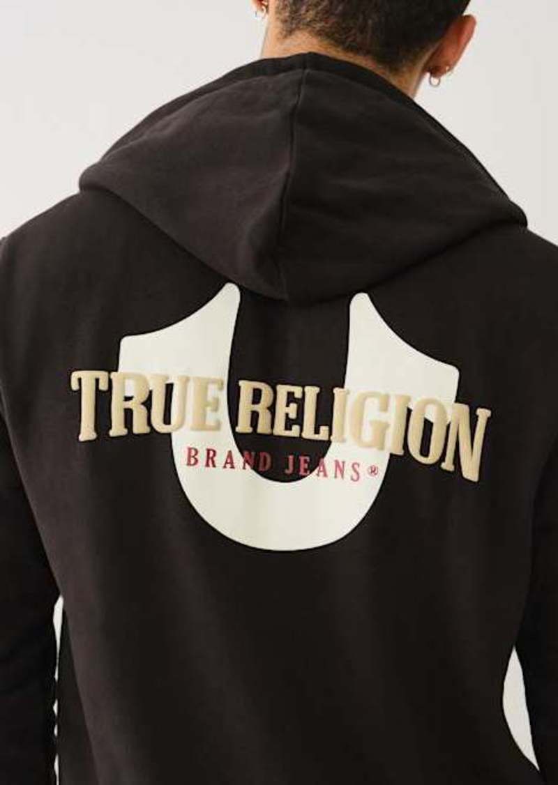 True Religion Men's Horseshoe Logo Zip Hoodie