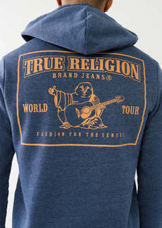 True Religion Men's Horseshoe Logo Zip Hoodie
