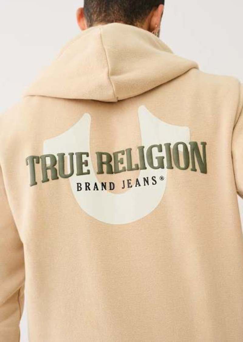 True Religion Men's Horseshoe Logo Zip Hoodie