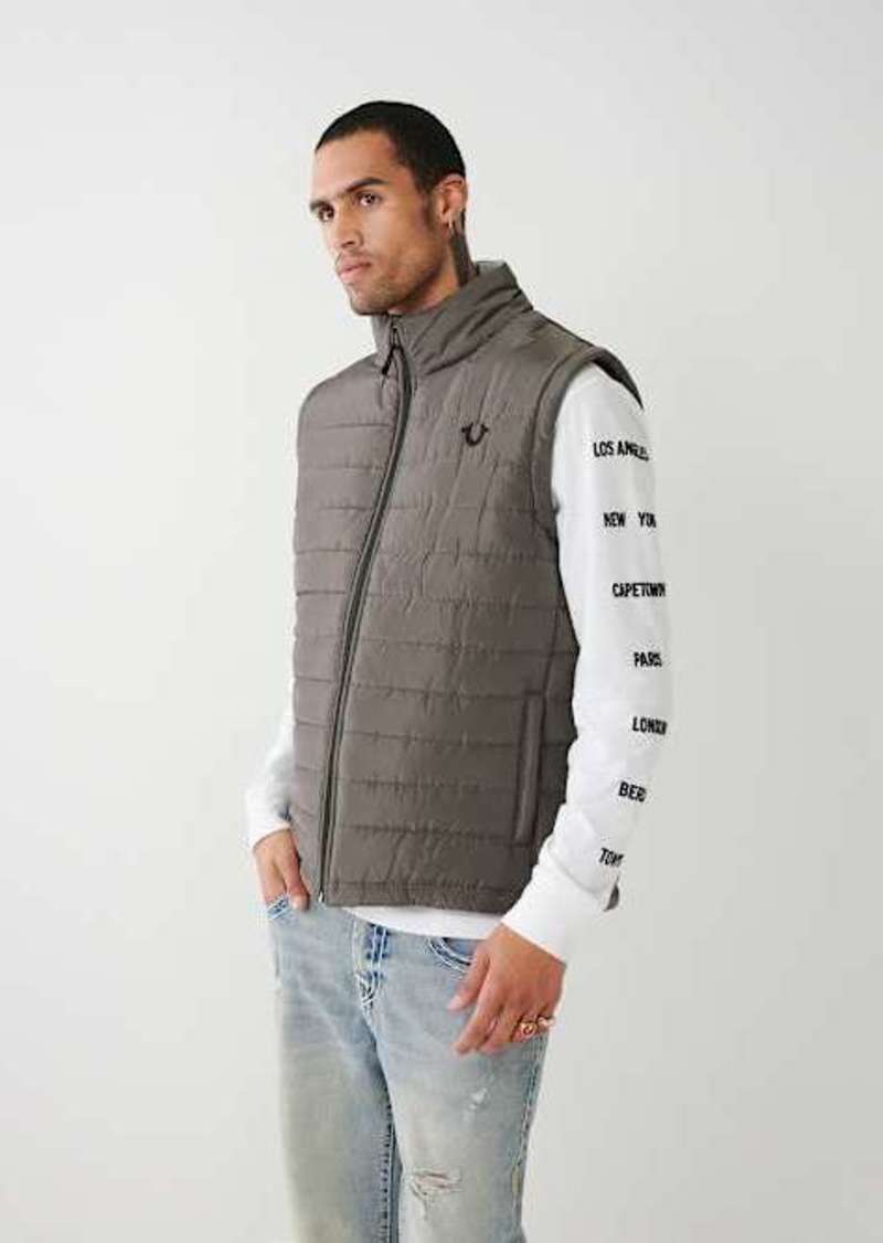 True Religion Men's Horseshoe Puffer Vest