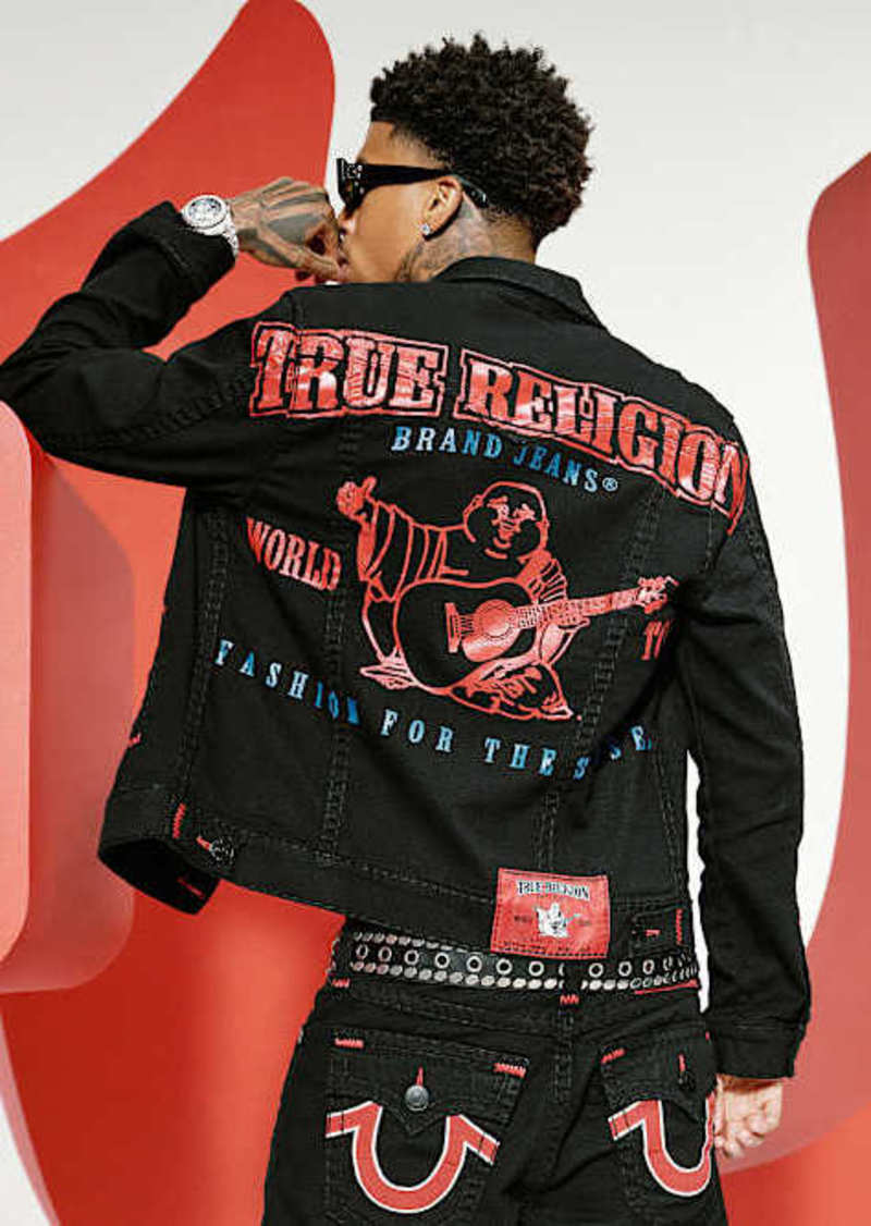 True Religion Men's Jimmy Buddha Logo Super T Jacket