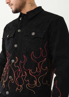True Religion Men's Jimmy Flame Denim Jacket