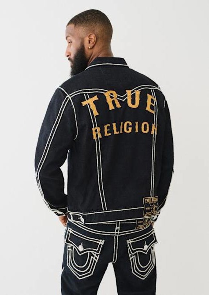 True Religion Men's Jimmy Rope Stitch Western Jacket