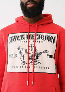 True Religion Men's Ladder Stitch Logo Applique Hoodie