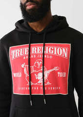 True Religion Men's Ladder Stitch Logo Applique Hoodie