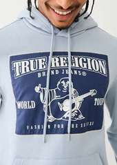 True Religion Men's Ladder Stitch Logo Applique Hoodie