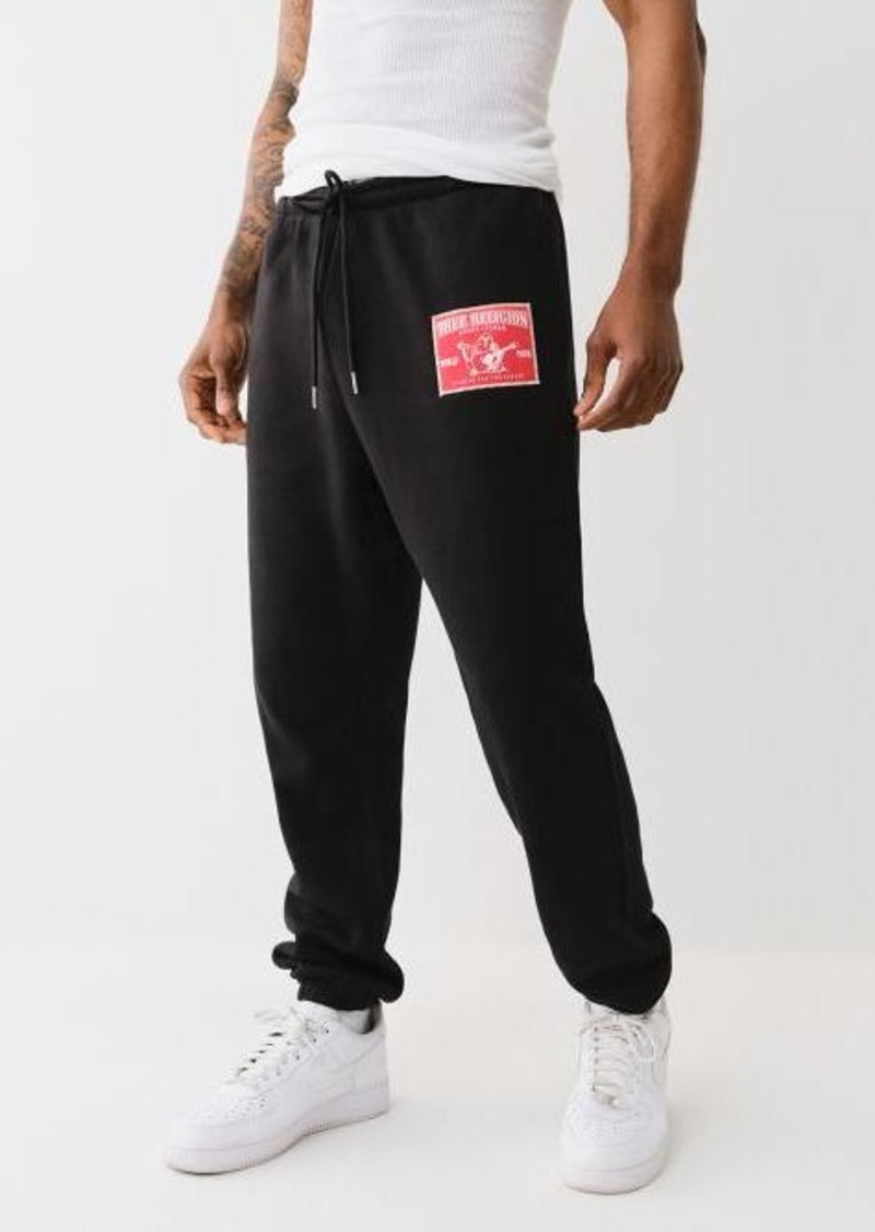 True Religion Men's Ladder Stitch Logo Applique Jogger