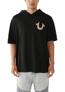 True Religion Mens Logo Hooded T-Shirt