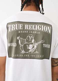 True Religion Men's Logo Ladder Stitch Puff Print T-Shirt