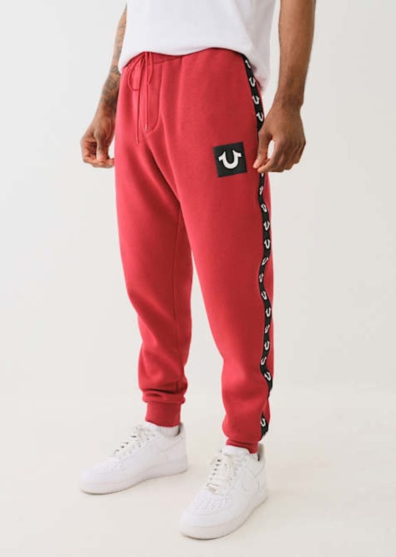 True Religion Men's Logo Tape Trim Jogger