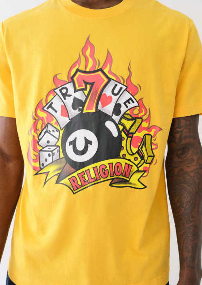 True Religion Men's Lucky Seven Flame T-Shirt