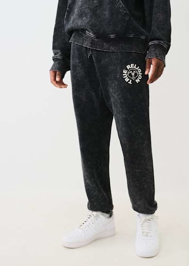 True Religion Mineral Wash Buddha Face Jogger