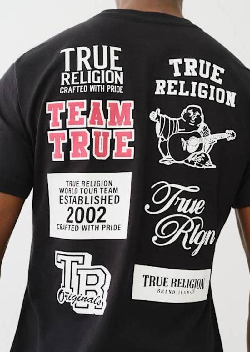 True Religion Men's Multi Logo T-Shirt