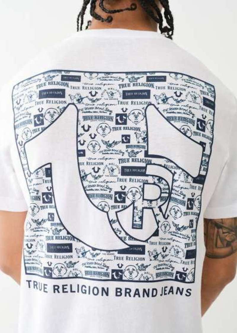 True Religion Men's Newspaper Logo T-Shirt