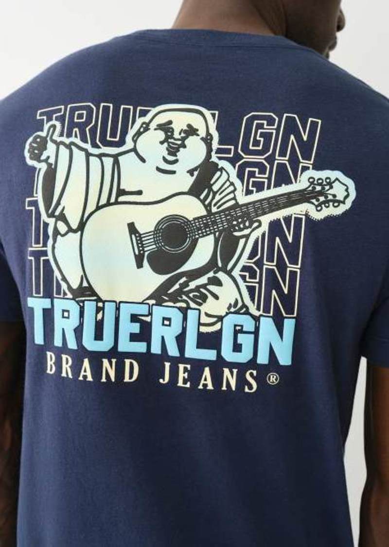 True Religion Men's Ombre Buddha Logo T-Shirt