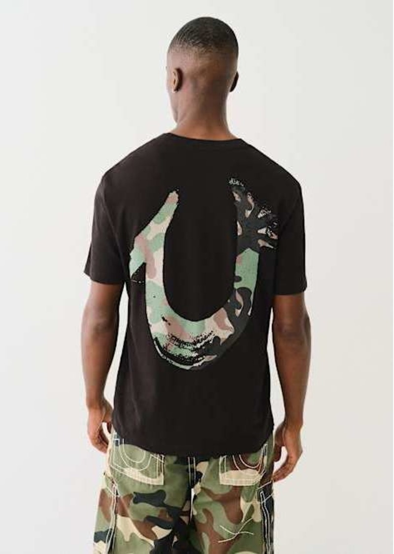 True Religion Men's Painted Camo Horseshoe T-Shirt