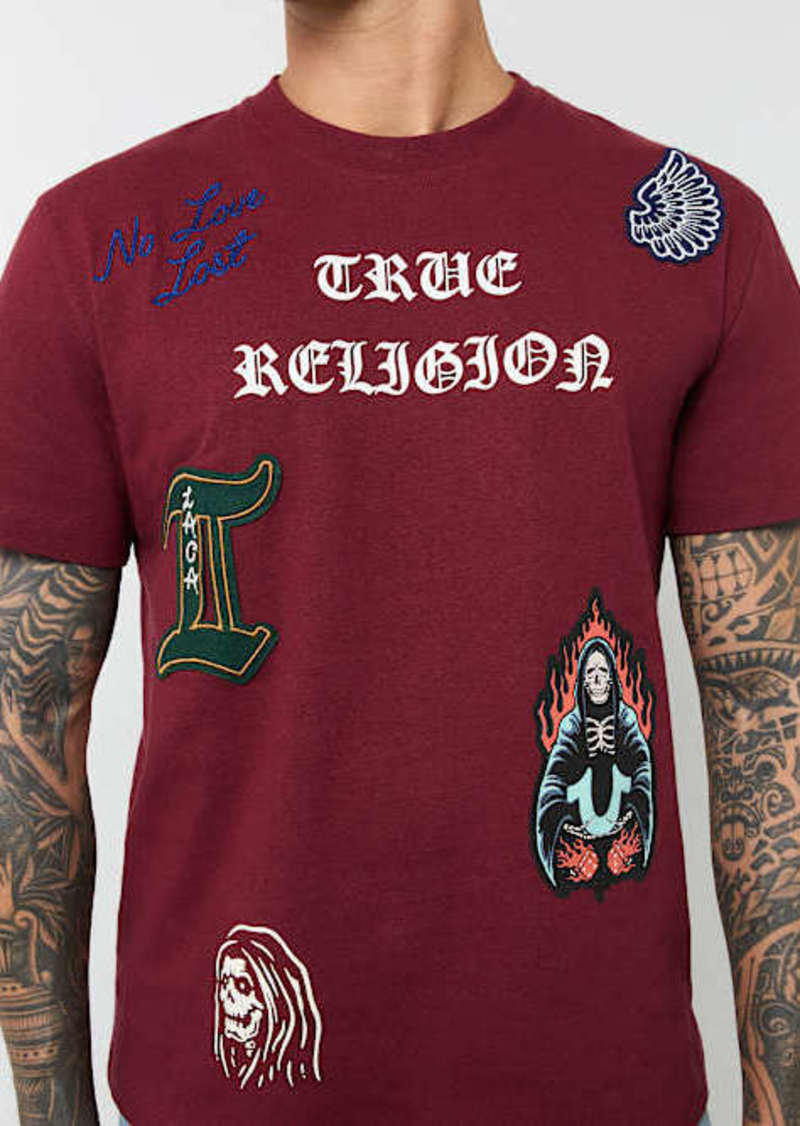 True Religion Men's Patch Embroidery Graphic T-Shirt