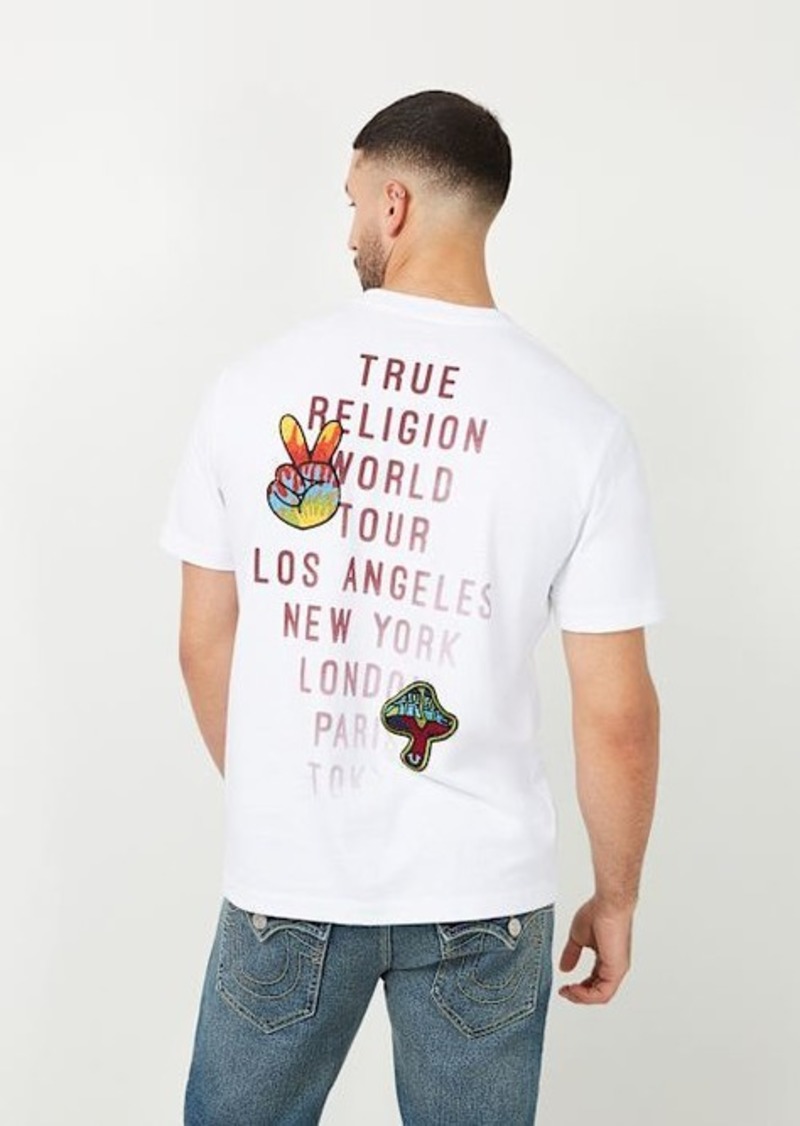 True Religion Men's Patch Short Sleeve T-Shirt