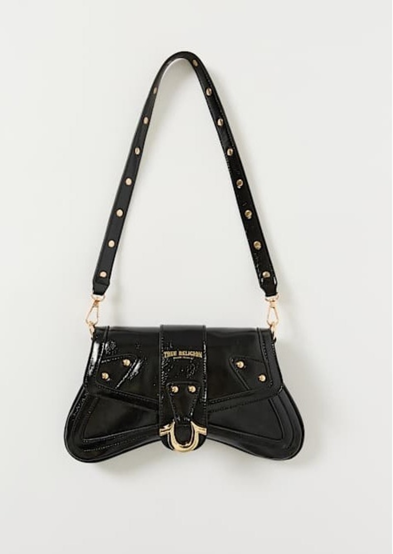 True Religion Patent Horseshoe Shoulder Bag