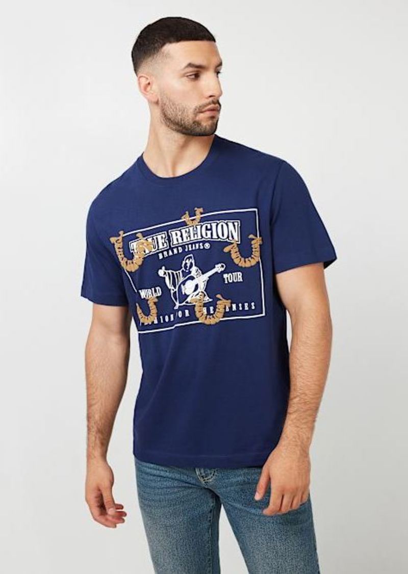 True Religion Men's Puff Print Horseshoe T-Shirt