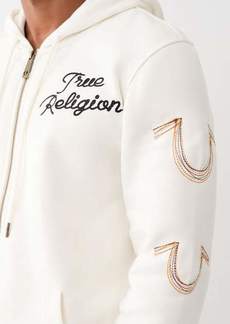 True Religion Men's Rainbow Stitch Horseshoe Zip Hoodie