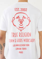 True Religion Men's Raised Buddha Paint T-Shirt