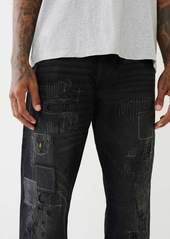 True Religion Men's Ricky Distressed Patchwork Big T Jean