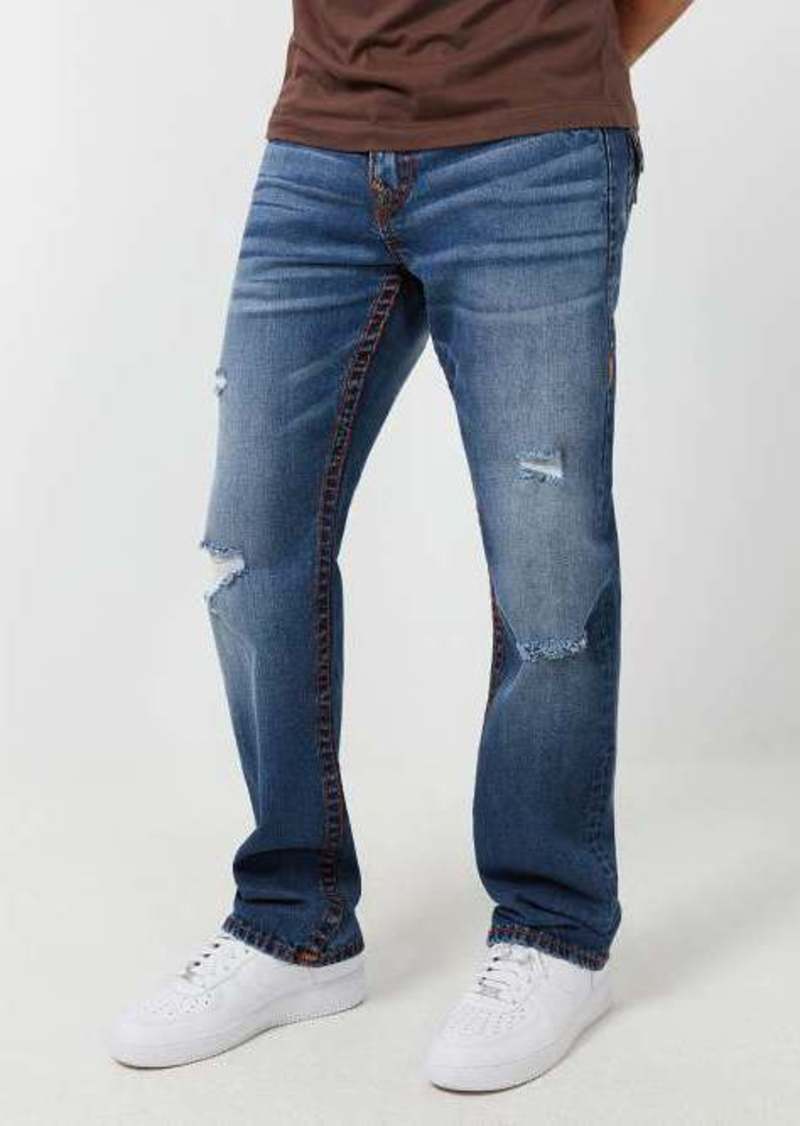 True Religion Men's Ricky Distressed Super T Straight Jean